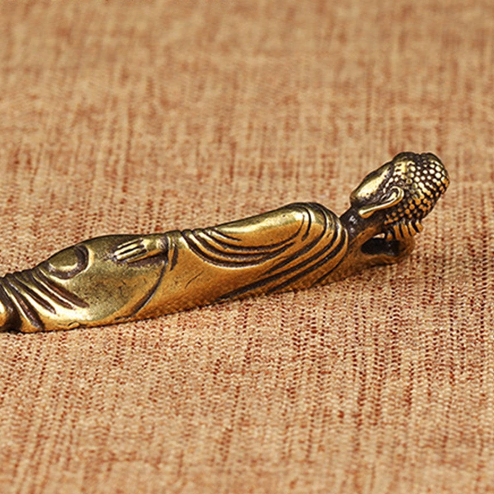 Figuras talladas, esculturas Retro de Buda de latón, Estatua de apareamiento, Adorno de Escritorio, ídolo de Mation para Yoga en casa al Aire Libre