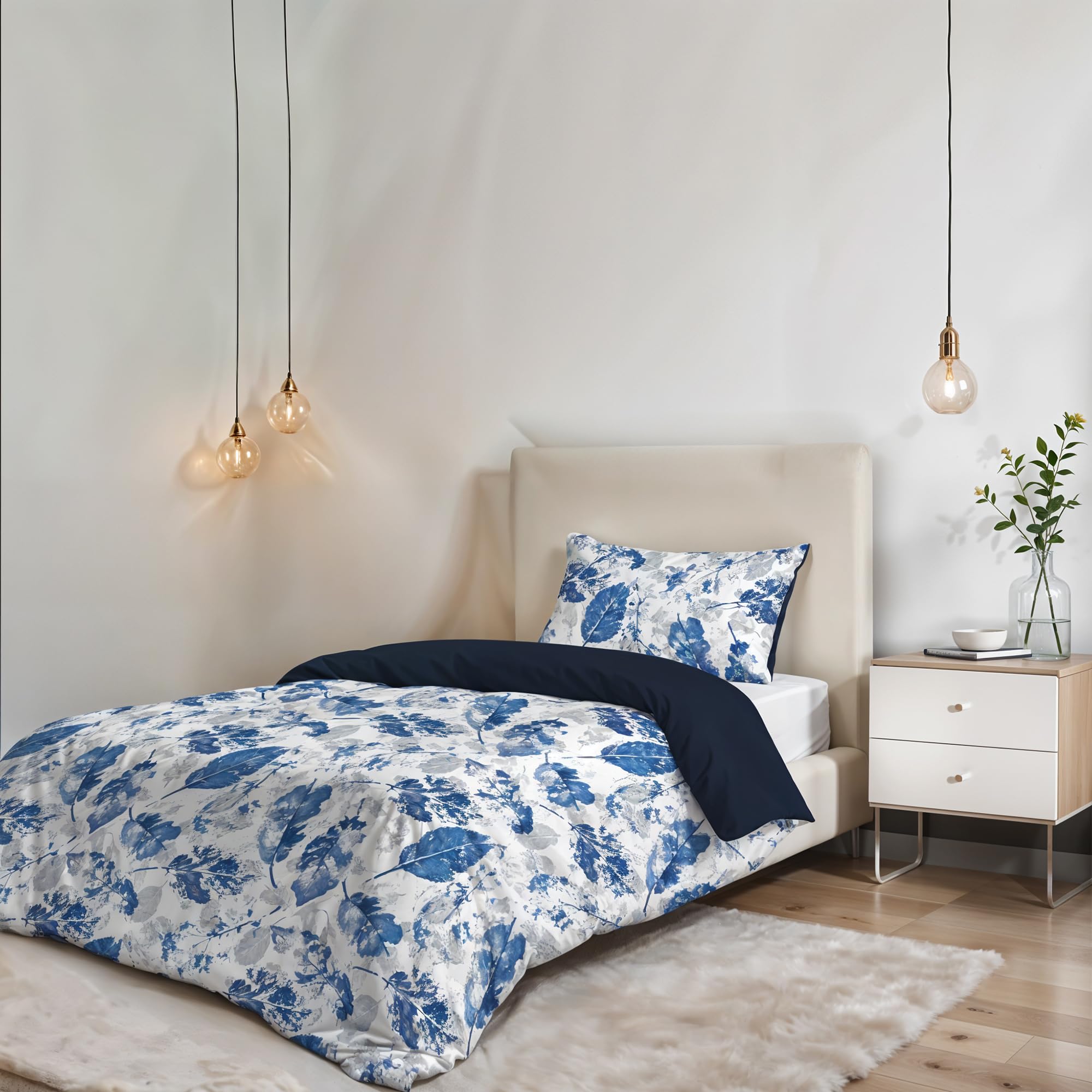 Italian Bed Linen Fantasy Duvet Cover Set, Foglie, 1PM, Small double