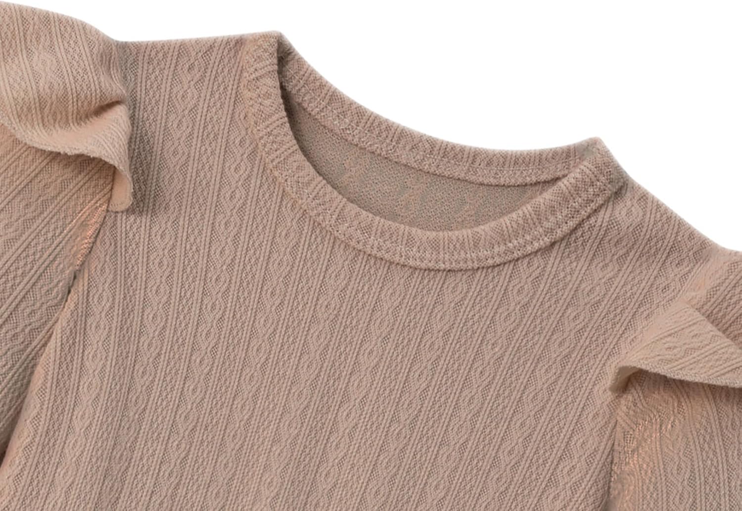 Toddler Girl Dress Knitted Ruffle Sleeve Dresses A-Line Swing Fall Winter Clothes - Image 3