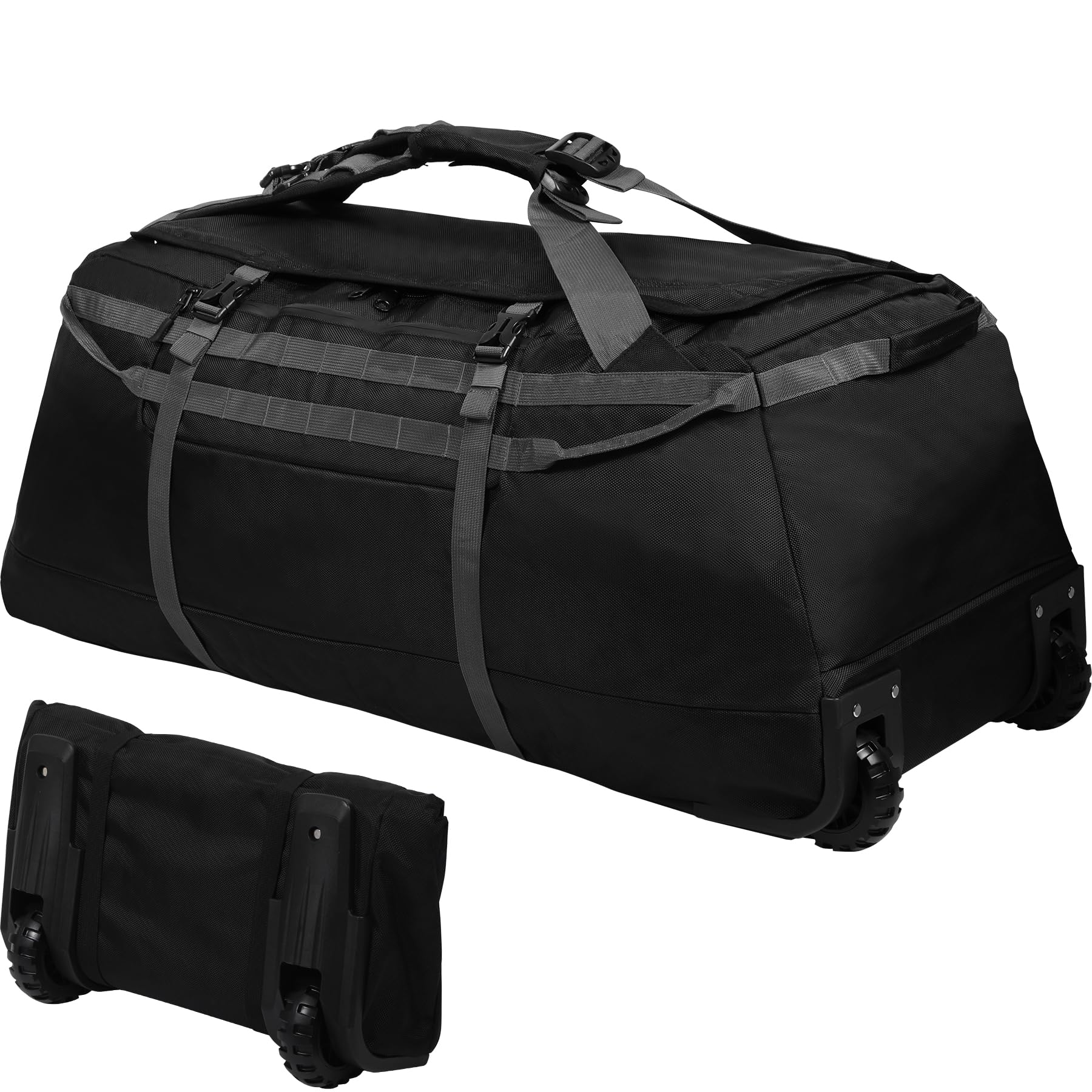 REDCAMP85L/120L/140L Foldable Duffle Bag with Wheels, Large Travel Duffel Bag
