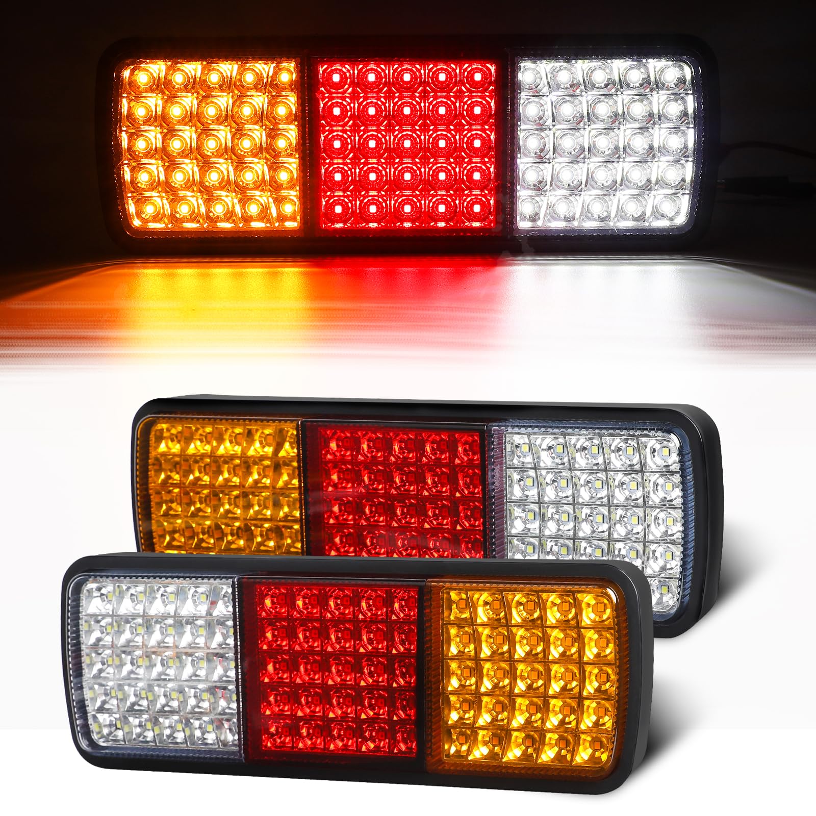75 LED Truck Tail Light Bar, Turn Signal Running Brake Reverse LED Trailer Lights, Waterproof Taillight for Truck Boat Snowmobile Trailer Pickup RV Camper UTV UTE Vans