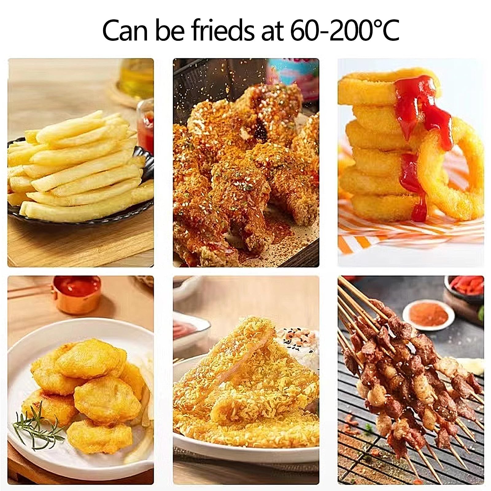 Friggitrice Elettrica Con Timer Regolabile E Controllo Della Temperatura, Ideale Per Uso Domestico E Commerciale, Perfetta Per Patatine Fritte Croccanti, Pollo, Pesce E Altro Ancora. Dimensioni: 57 *