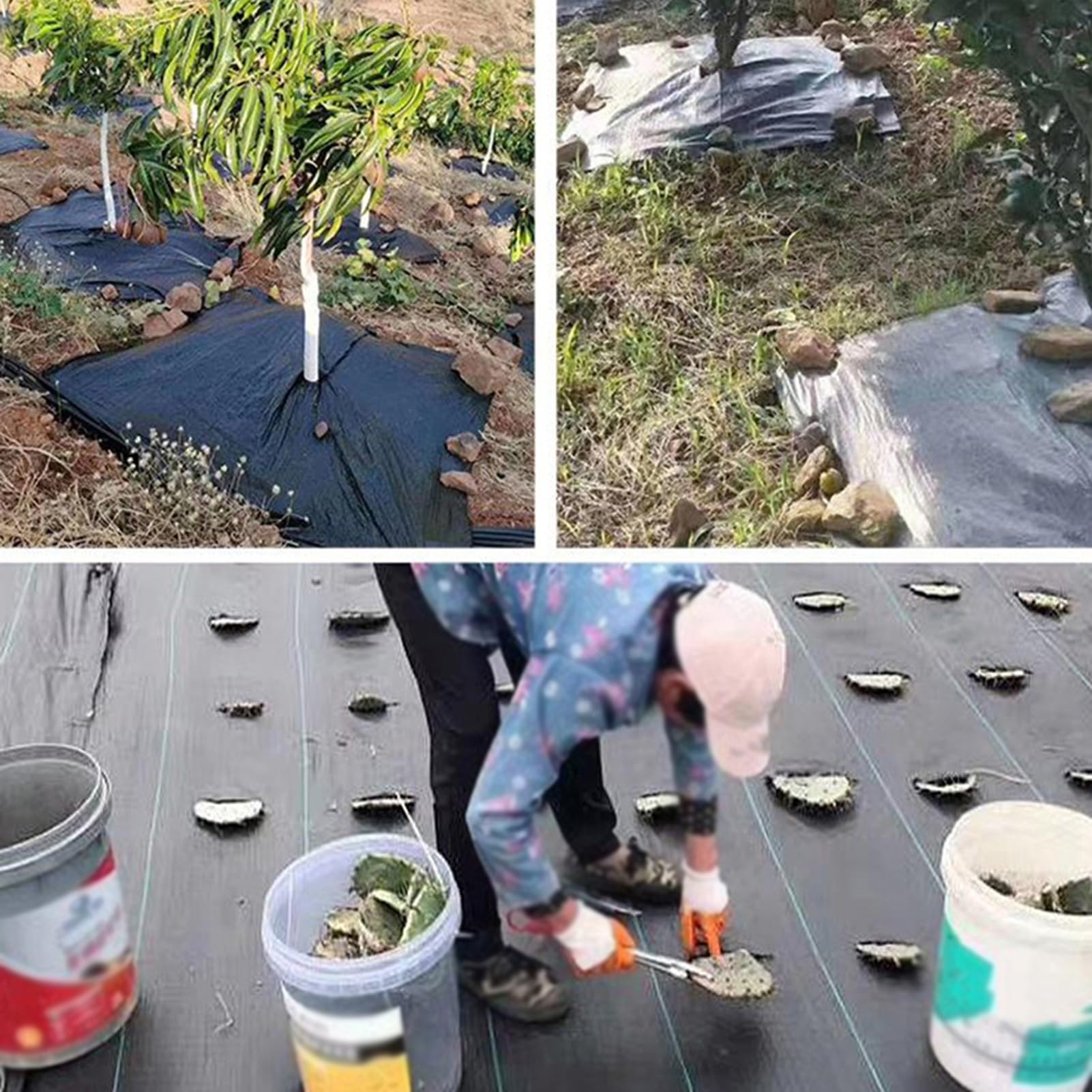 Telo Pacciamatura Contro 60 Cm Di Larghezza Tessuto Paesaggistico Per Erbacce Da Giardino, Aiuola Barriera Antierba Per La Copertura Del Terreno, Tappetino Da Giardinaggio Con Blocco Delle Erbacce Per