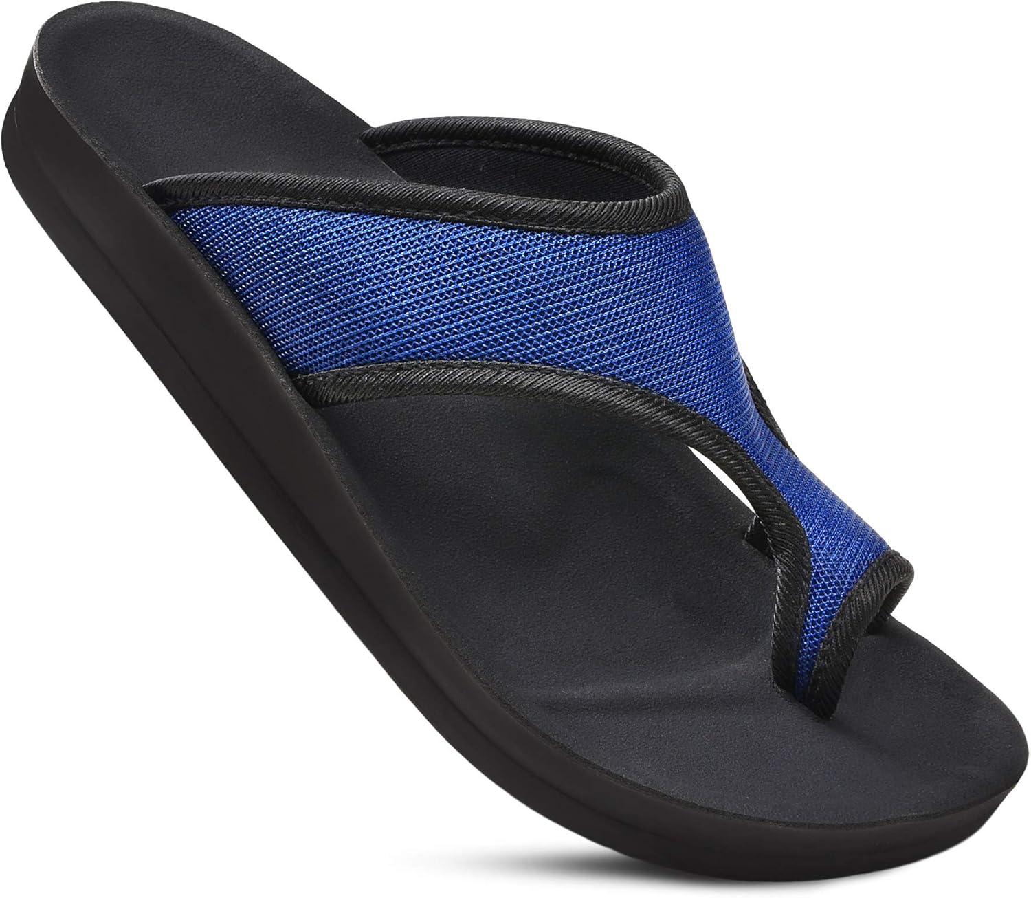 AEROTHOTIC Women's Enhalus Arch Support Thong Sandals 6 Aster Navy