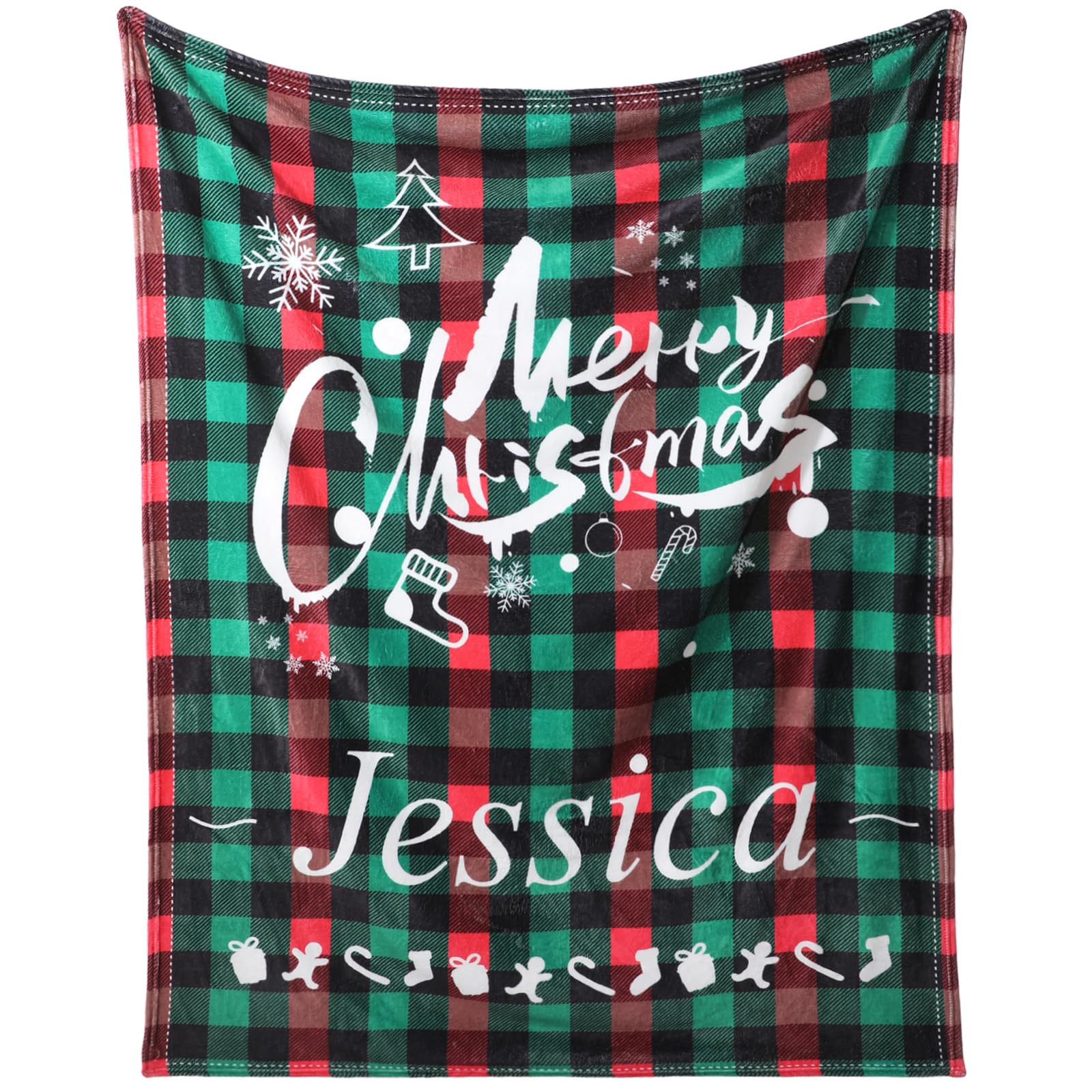 Greenyre Personalised Blanket for Baby Boy Girl, Custom Blankets with Names, Christams Blankets Throws Fleece Blanket Swaddle Blanket for Newborn, Personalized Gifts for Kids, New Mom, Baby Shower โ image 1