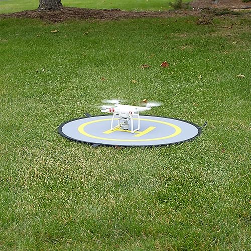 Miniatura 6 de Fotodiox Almohadilla de lanzamiento plegable de 42 pulgadas, delantal de aterrizaje portátil de plegado rápido para RC Drone Quadcopter y