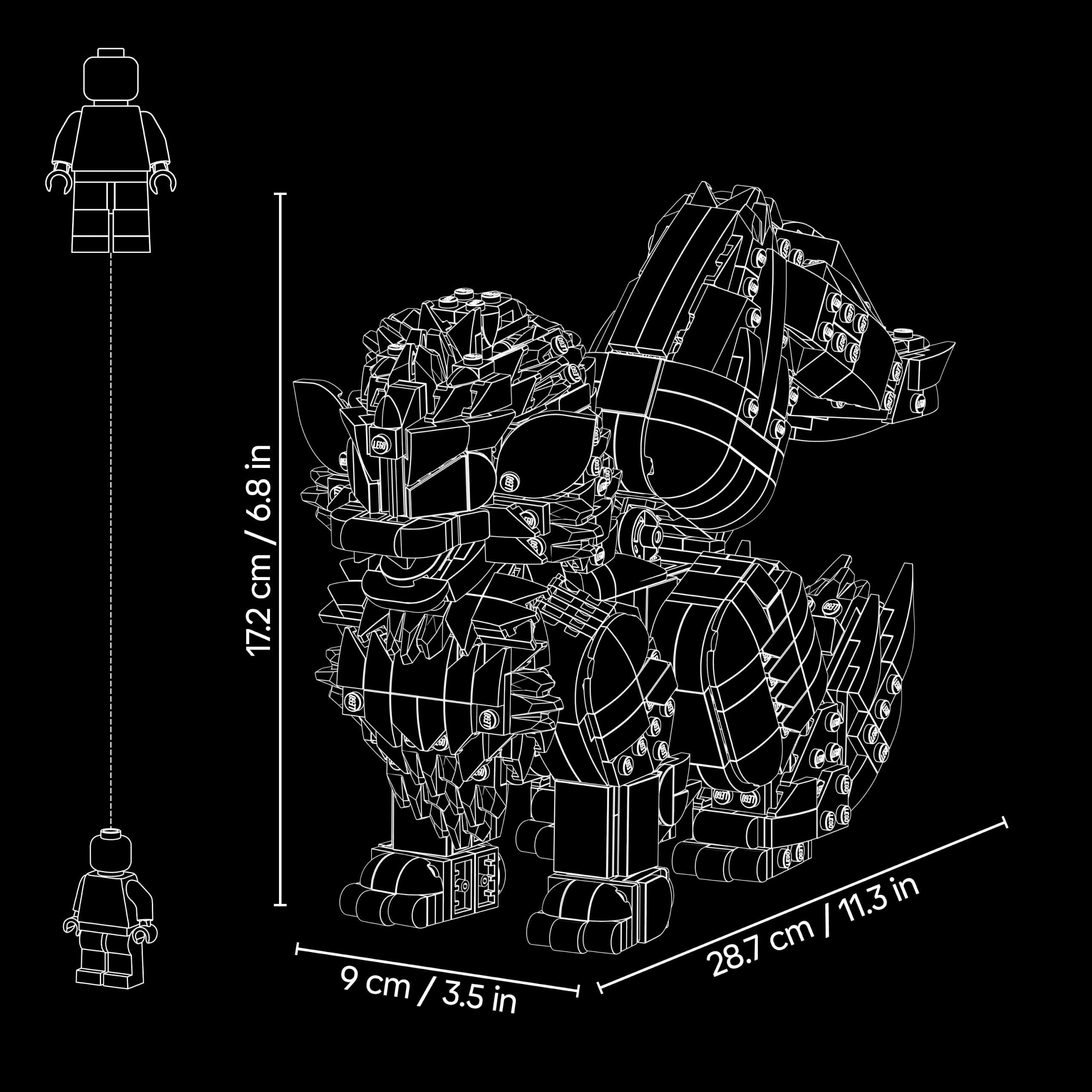 LEGO Pokémon Arkani Figur - Modellbausatz für Erwachsene - Bauspielzeug mit beweglichem Schwanz, Beinen & Kopf - DIY Zimmer oder Regal Deko - Sammelbares Gaming Geschenk - 72160
