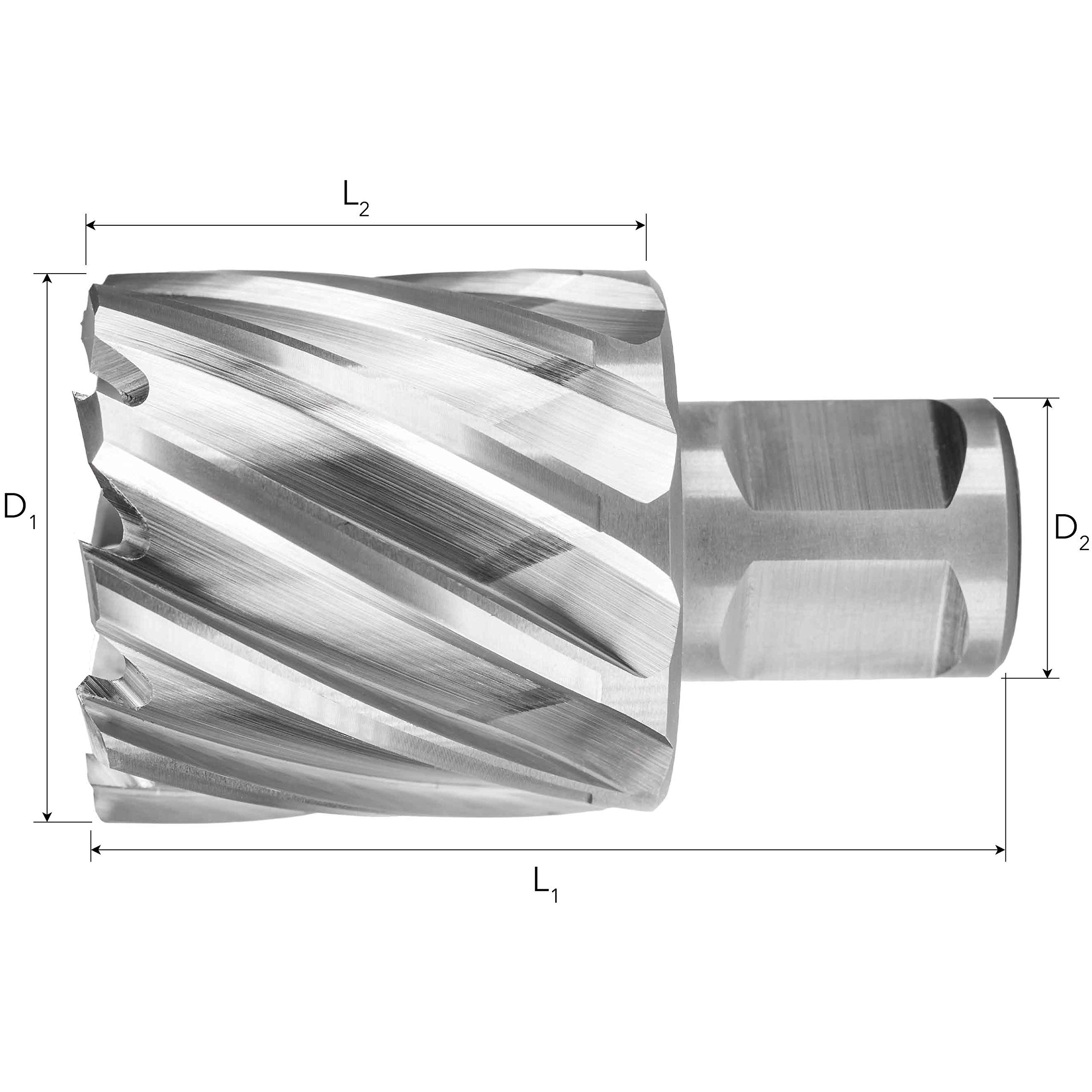 MELVER Fraise HSS à tige Weldon 19 mm [3/4"] Profondeur de coupe 30 mm (43)