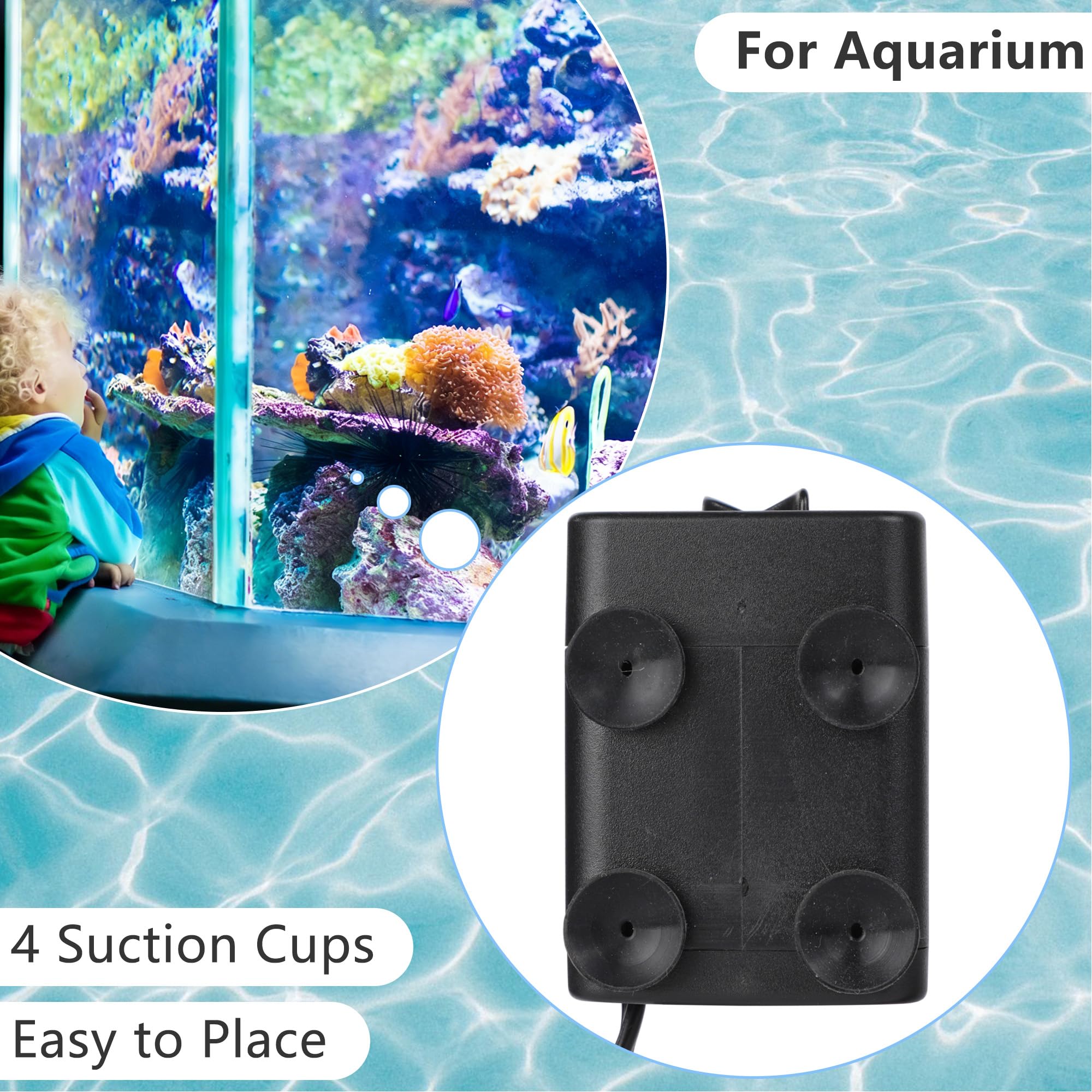 alizzy - Bomba de agua sumergible pequeña de 150 GPH (570 L/H, 10 W), bomba de fuente de agua ultra silenciosa con elevación de 4 pies y cable de alimentación de 6 pies para acuario, pecera, función