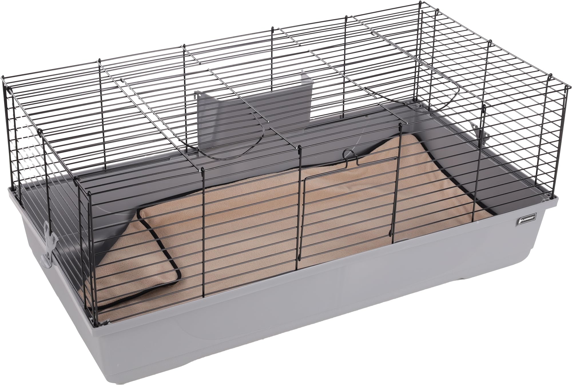 Tapis Lapin - Tapis Absorbant Taupe 140x70x0,4 cm - Textile 3 Couches - séchage Rapide - Lavable 40°C - sans poussière - idéal Cage Hamster