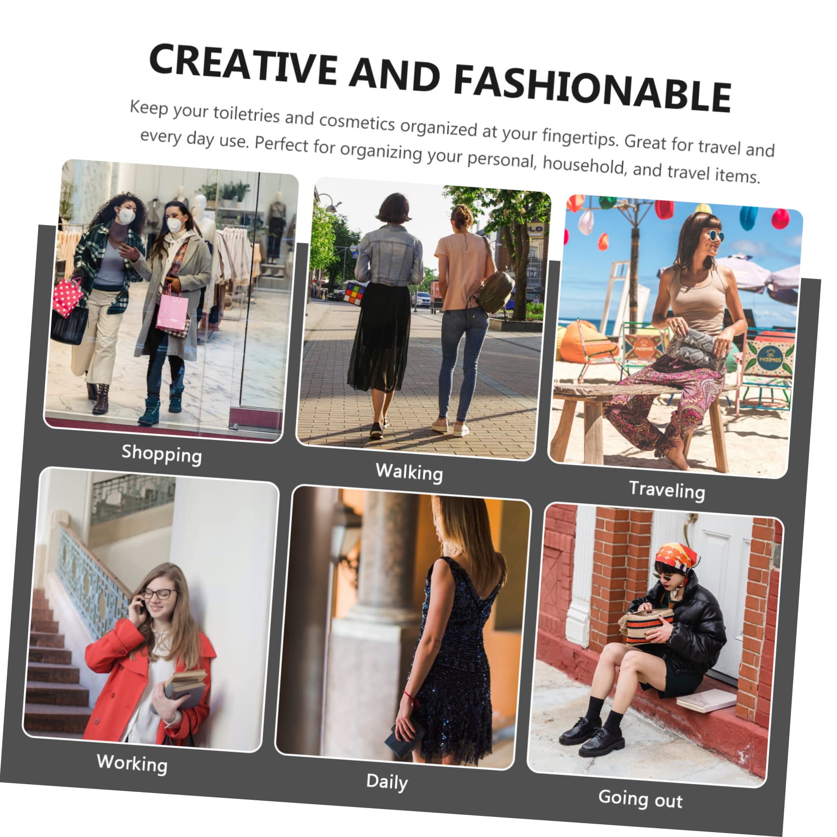 Mipcase 3pezzi Borsa Da Toeletta Con Gancio Per Appendere Capacità Borsa Cosmetica Multifunzionale Da Viaggio Design Leggero e Compatto