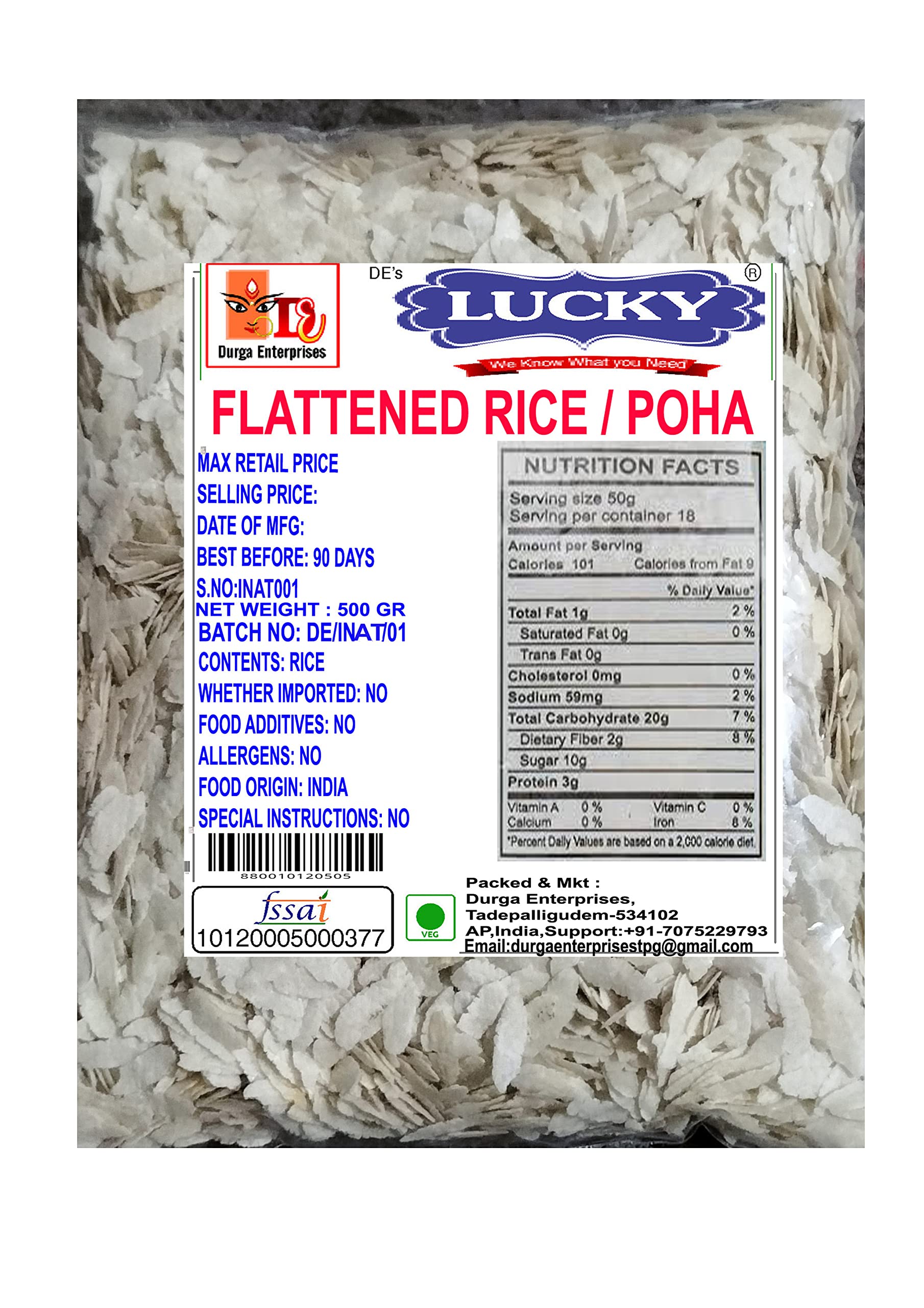 FLATTENED RICE, POHA, PAUWA,AVAL, ATUKULU