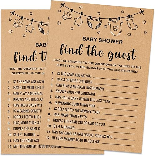 Miniatura 6 de Misaidou Tarjetas de juego rústicas para despedida de soltera o despedida de soltera - 30 tarjetas de juego para baby showers