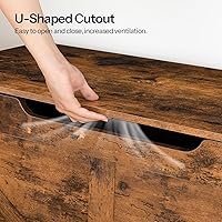 Vista 8 de HOOBRO Cofre de almacenamiento, baúl de juguetes de 43.3 pulgadas con cajón, banco de almacenamiento de madera, banco de entrada resistente que