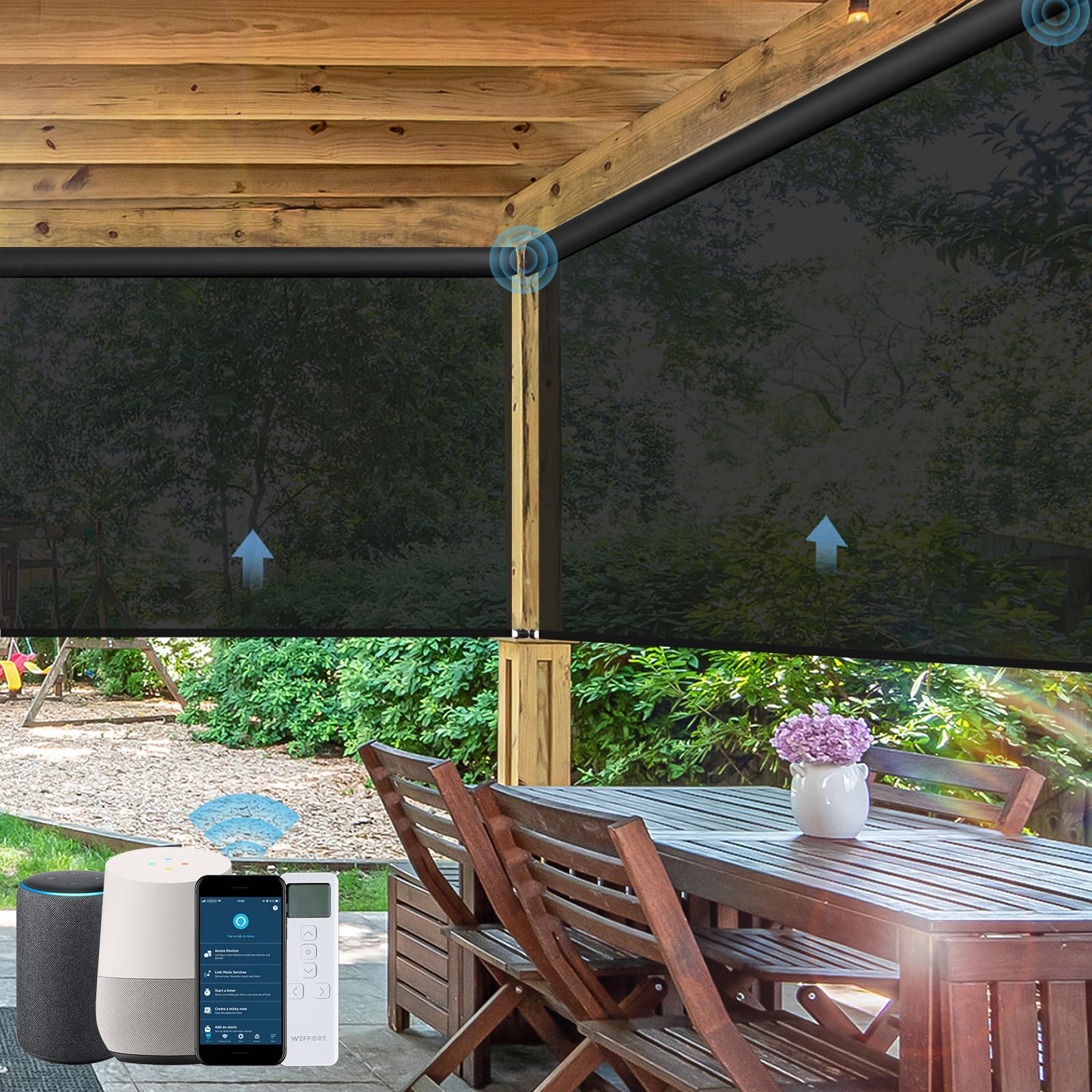 Motorized Outdoor Roller Shades