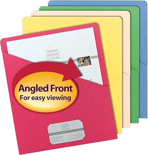 Miniatura 2 de Smead Slash, fólder con forro, tamaño carta, 11 puntos, 25 unidades por paquete, Variados