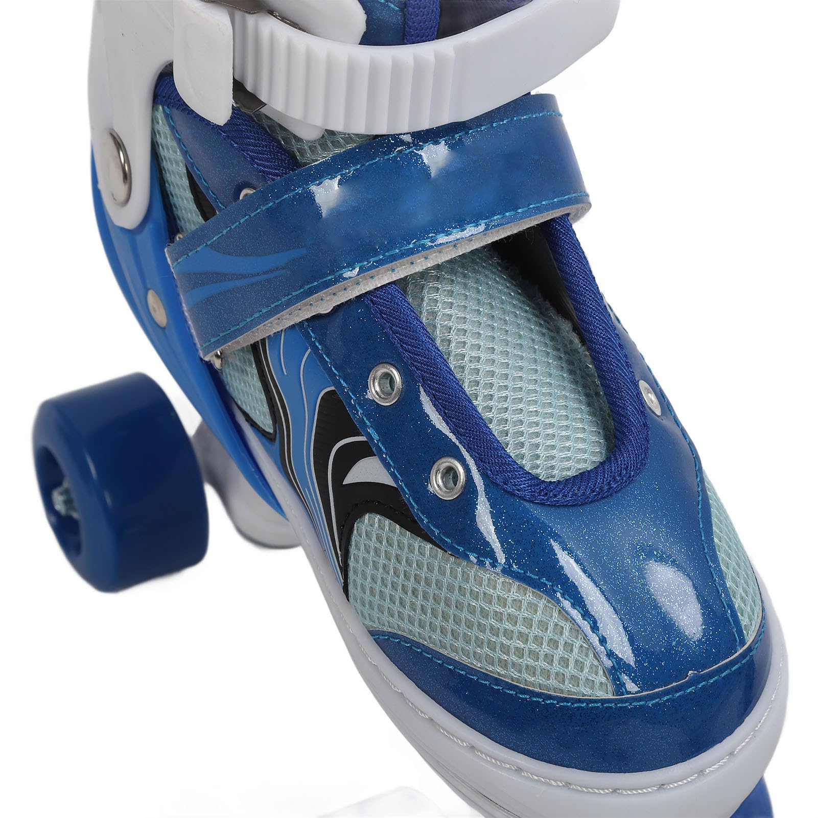 Yinhing Pattini A Rotelle Per Bambini Per Principianti Pattini A Rotelle In Rete In PVC A Quattro Ruote Per Ragazze Dei Ragazzi Comodi Per Interni Stabili All'aperto Blu