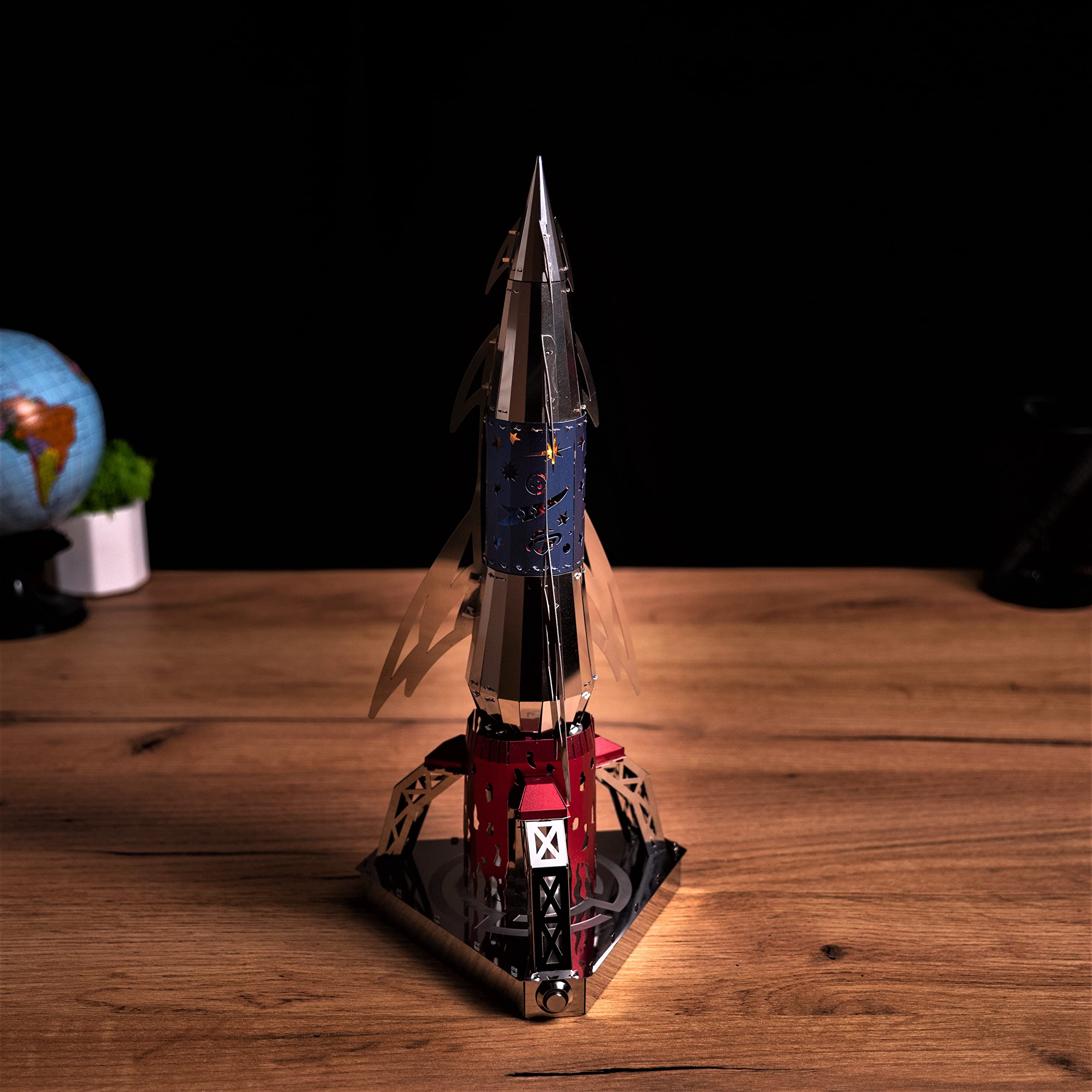 METAL-TIME Modello a razzo spaziale profondo Kit modello in metallo Cosmos Rocket Kit modelli 3D in metallo per costruire per adulti modello stazione spaziale AD Astra