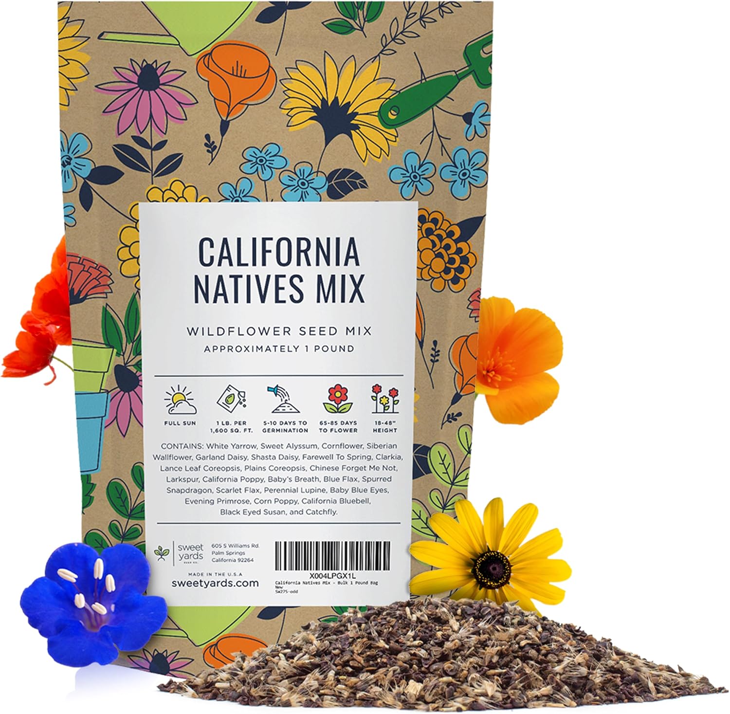 California Natives Mix - 1 lb bulk Native Seeds