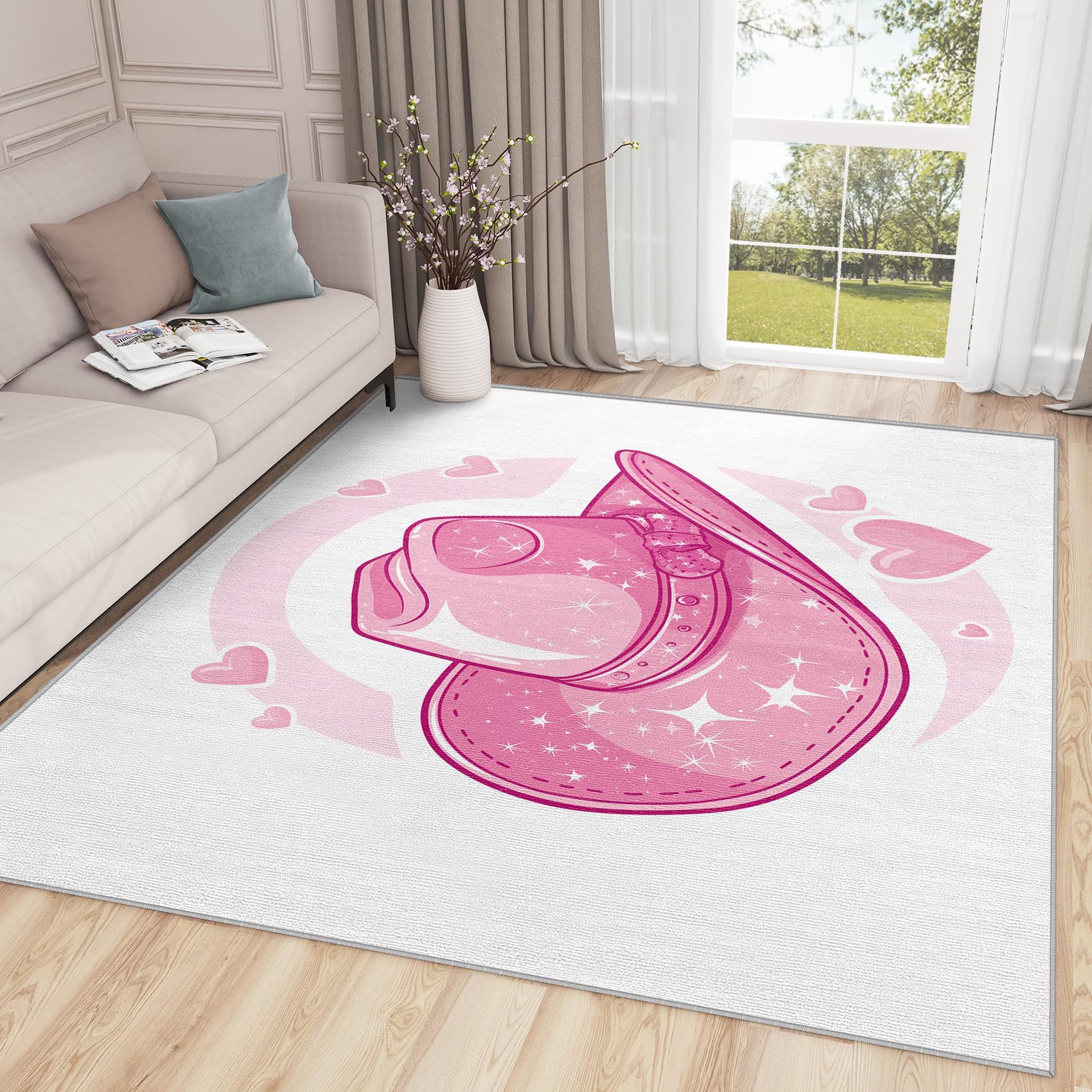 Amazon.com: SherAvant Pink Cowgirl Rug - 5x6 Rug - Cowgirl Rug