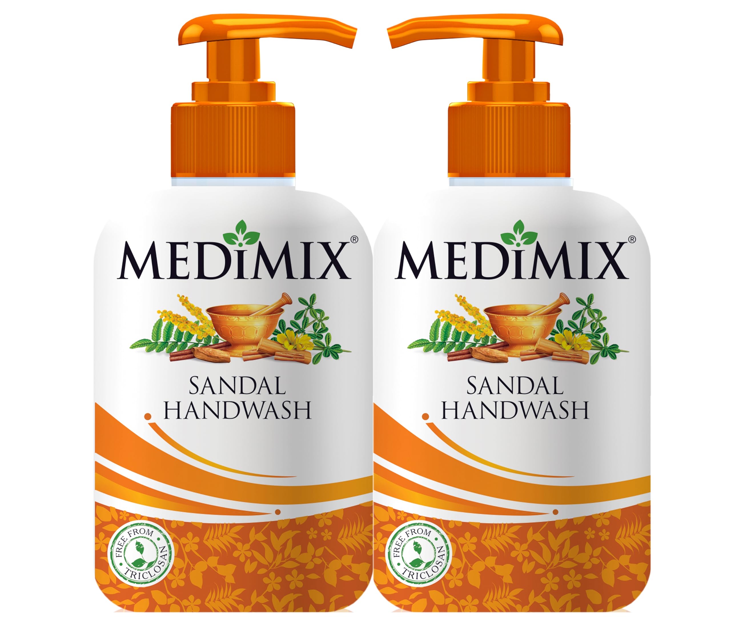 Medimix Sandal Liquid Handwash 500g Bottle (1 + 1 Combo Pack) | Ideal for Germ Protection, Soft & Moisturized Hands | Harsh Chemical-Free | Enriched with 18 Exotic Herbs