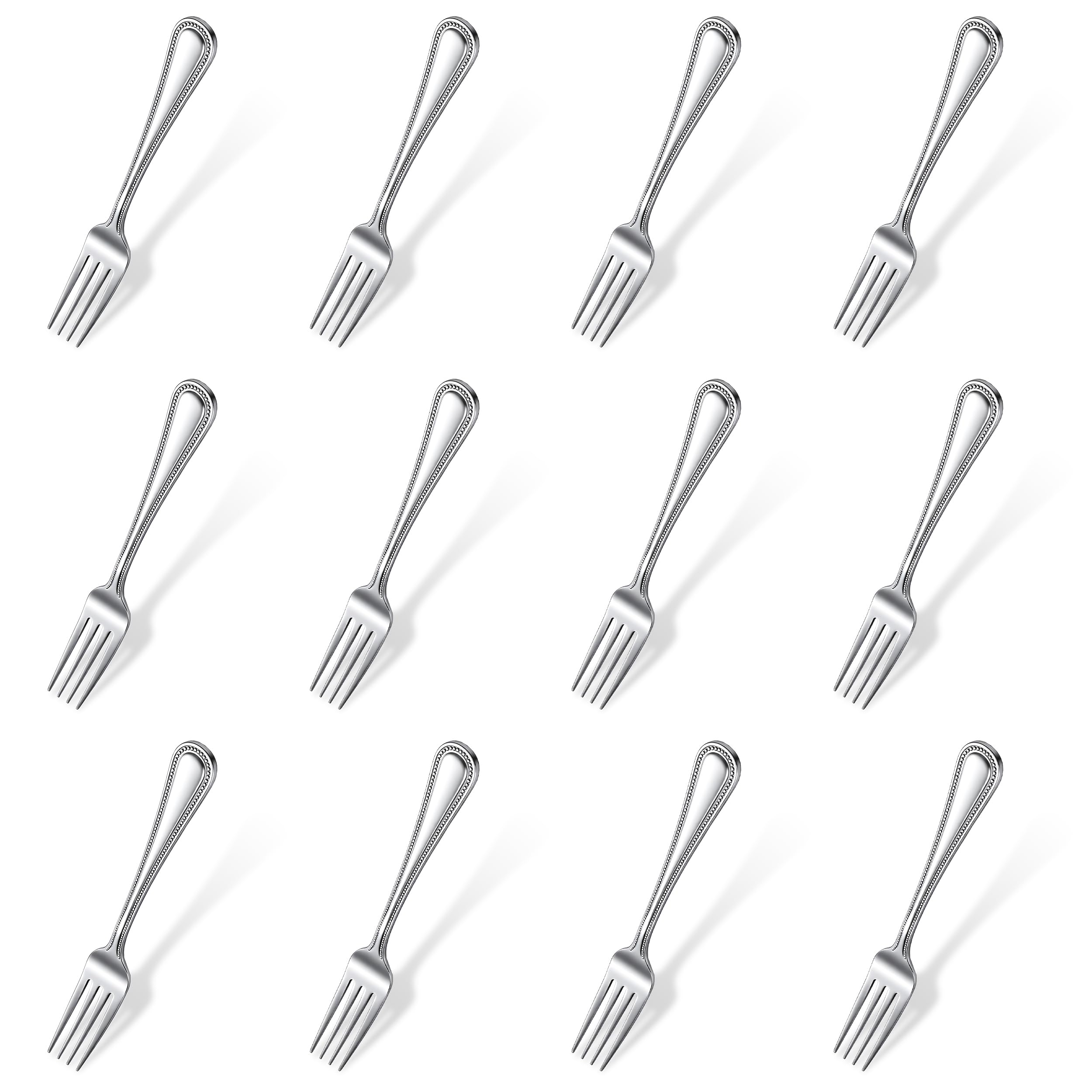 Winco 12-Piece Dots Dinner Fork Set, 18-0 Stainless Steel,Silver — Amazon image 2