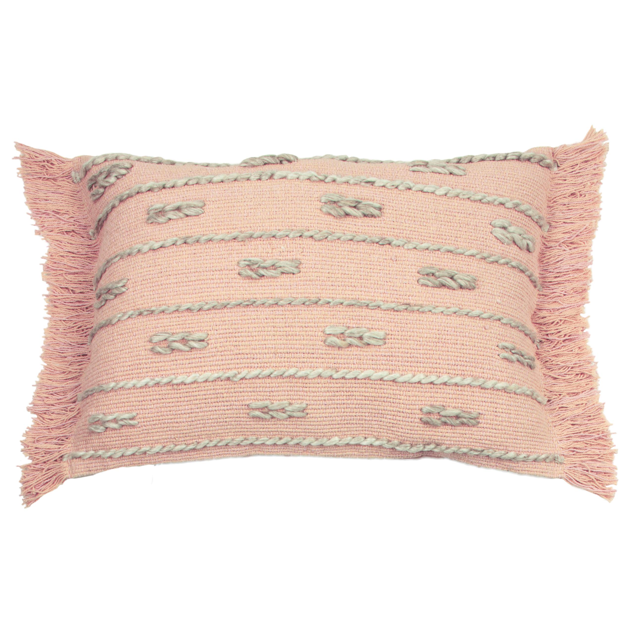 furn. Sigrid Polyester Filled Cushion, Cotton, Polyester, Blush