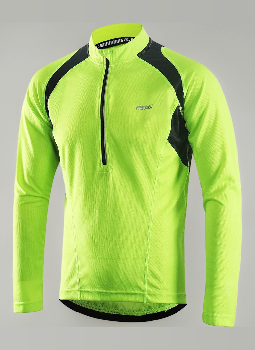 ARSUXEO Cycling Jersey Mens Long Sleeve Mountain Bike Jersey Half Zipper Cycling Top Clothing 6031
