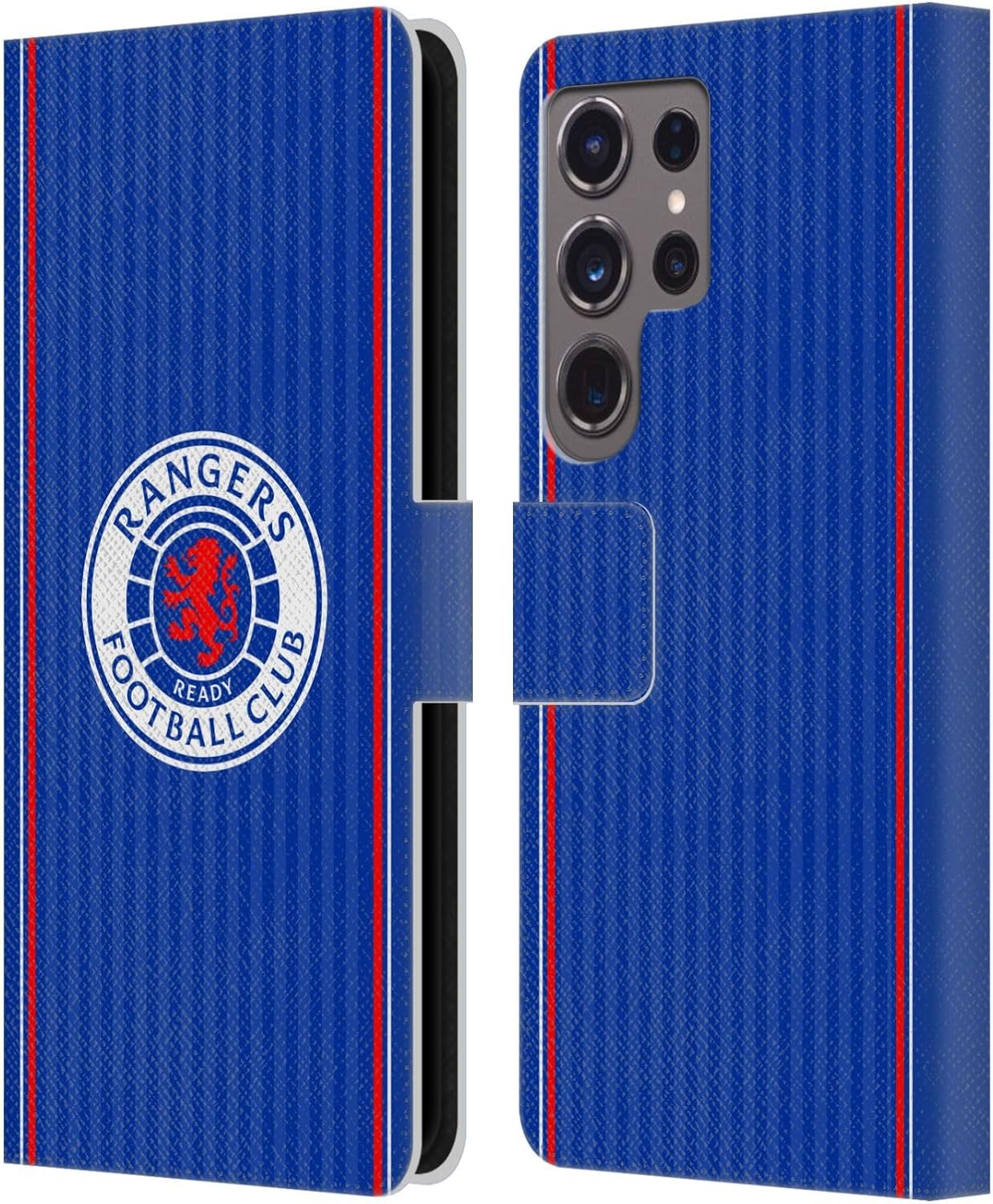 Head Case Designs Officially Licensed Rangers FC Home 2023/24 Kit Leather Wallet Case Compatible with Samsung Galaxy S24 Ultra 5G