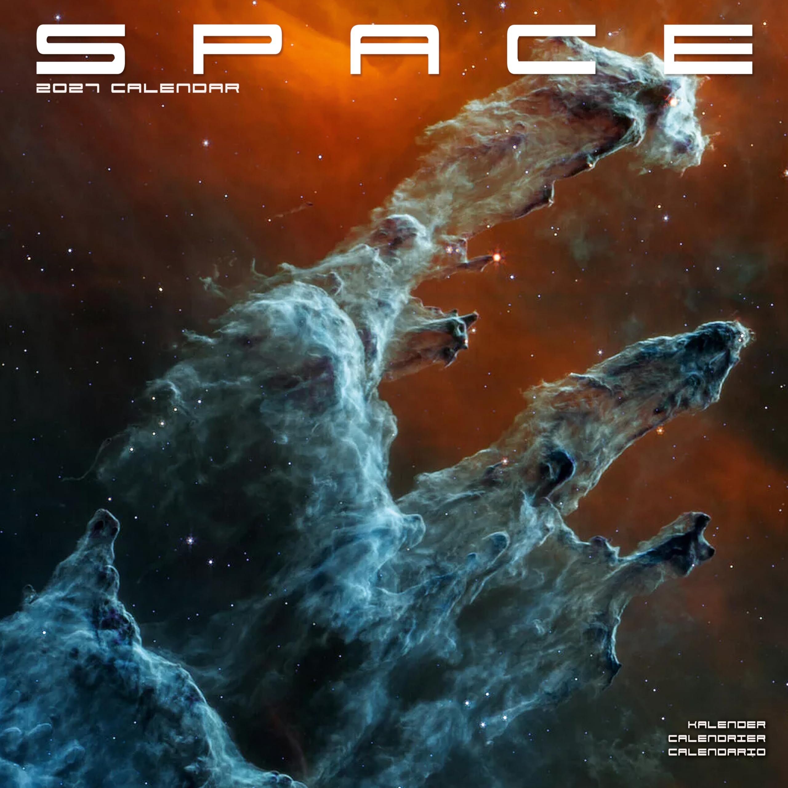 Space 2027 Calendar | Square Wall Calendar | Space Gift | Plastic Free Packaging | by Avonside Publishing