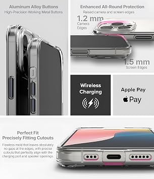 Minesk iPhone 14 Pro Max için MagSafe ile Uyumlu SuperMatt Serisi Arkası Parmak izi Tutmayan Sert Mat Polikarbonat Kenarları Tpu Silikon Metal Tuşlu Premium Şeffaf Kılıf Kapak (Manyetik, 14 Pro Max)