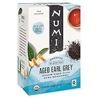 Vista 28 de Numi Té Earl Grey envejecido orgánico, 100 bolsitas de té, té negro con naranja bergamota, cafeína
