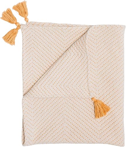Crane Baby Marigold Chevron - Manta de algodón suave para guardería y cochecito de bebé, 100% algodón, 36 x 36 pulgadas disponible en Yaxa Colombia