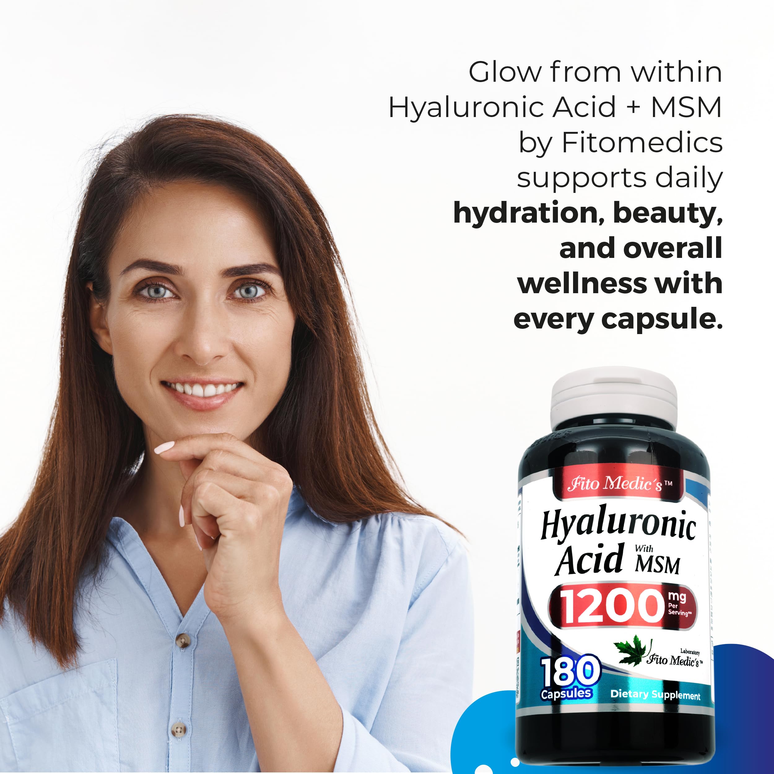 FITO MEDIC'S Lab | Hyaluronic Acid | Hyaluronic Acid Capsules | with MSM, 180 Capsules | Acido hialuronico | — Amazon image 3