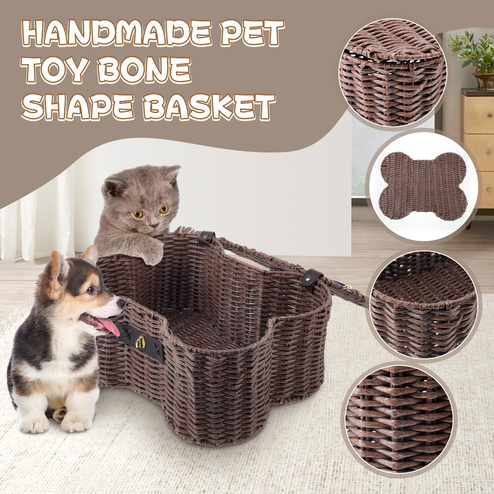 Amazon.co.jp: Barydat (バリダット) 2個 犬のおもちゃバスケット 蓋