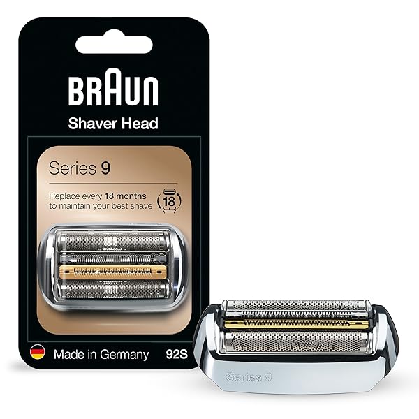 Braun Series 9 Electric Shaver Replacement Head - 92S - Compatible with all Series 9 Electric Razors 9290cc, 9291cc, 9370cc, 9293s, 9385cc, 9390cc, 9330s, 9296cc