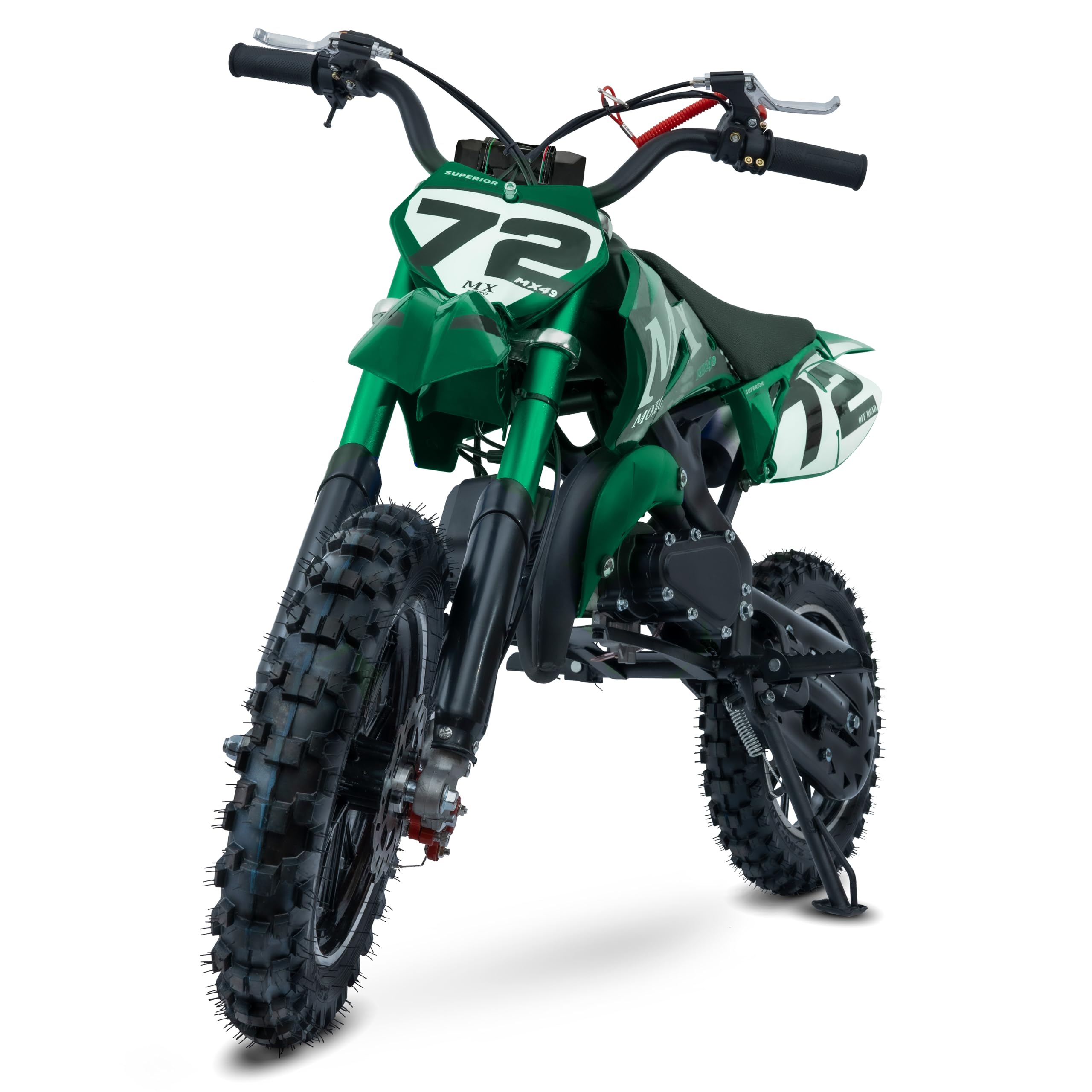 49cc Kids Gas Dirt Bike 2-Stroke Dirt Bike Gas-Powered (Green)
