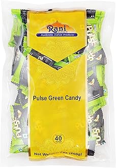 Rani Pulse Green Candy 7oz (200g) Individually Wrapped ~ Indian Tasty Treats | Vegan | Gluten Friendly | NON-GMO | Indian Origin