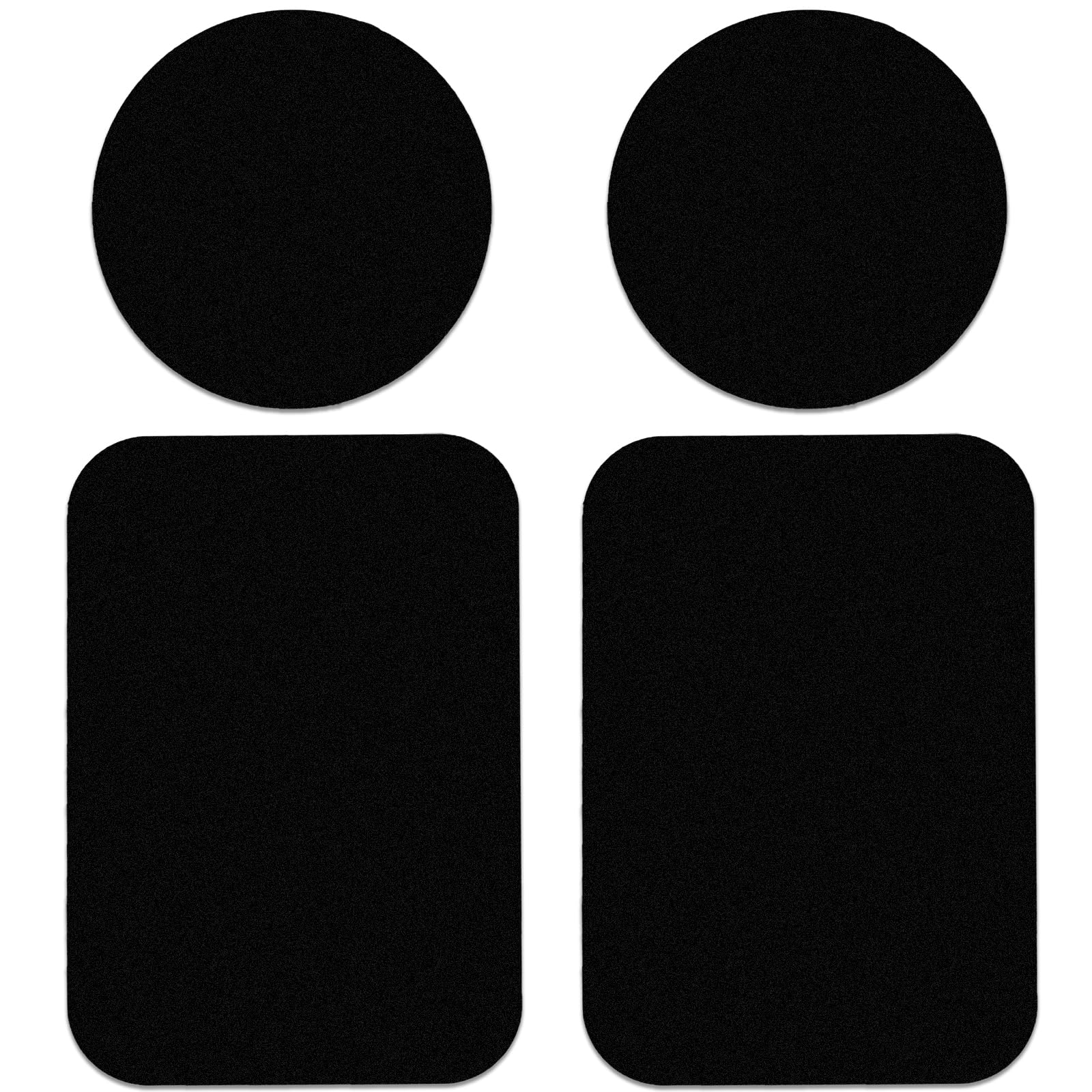 TENOC Phone Magnet Mount Metal Plates Universal Adhesive Magnetic Car Mount Cradle Conversion Accessories 4Pcs Black