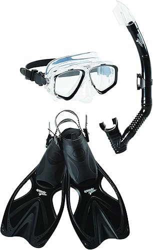 Speedo Máscara de buceo unisex para adultos, antivaho con cubierta de nariz, serie Adventure