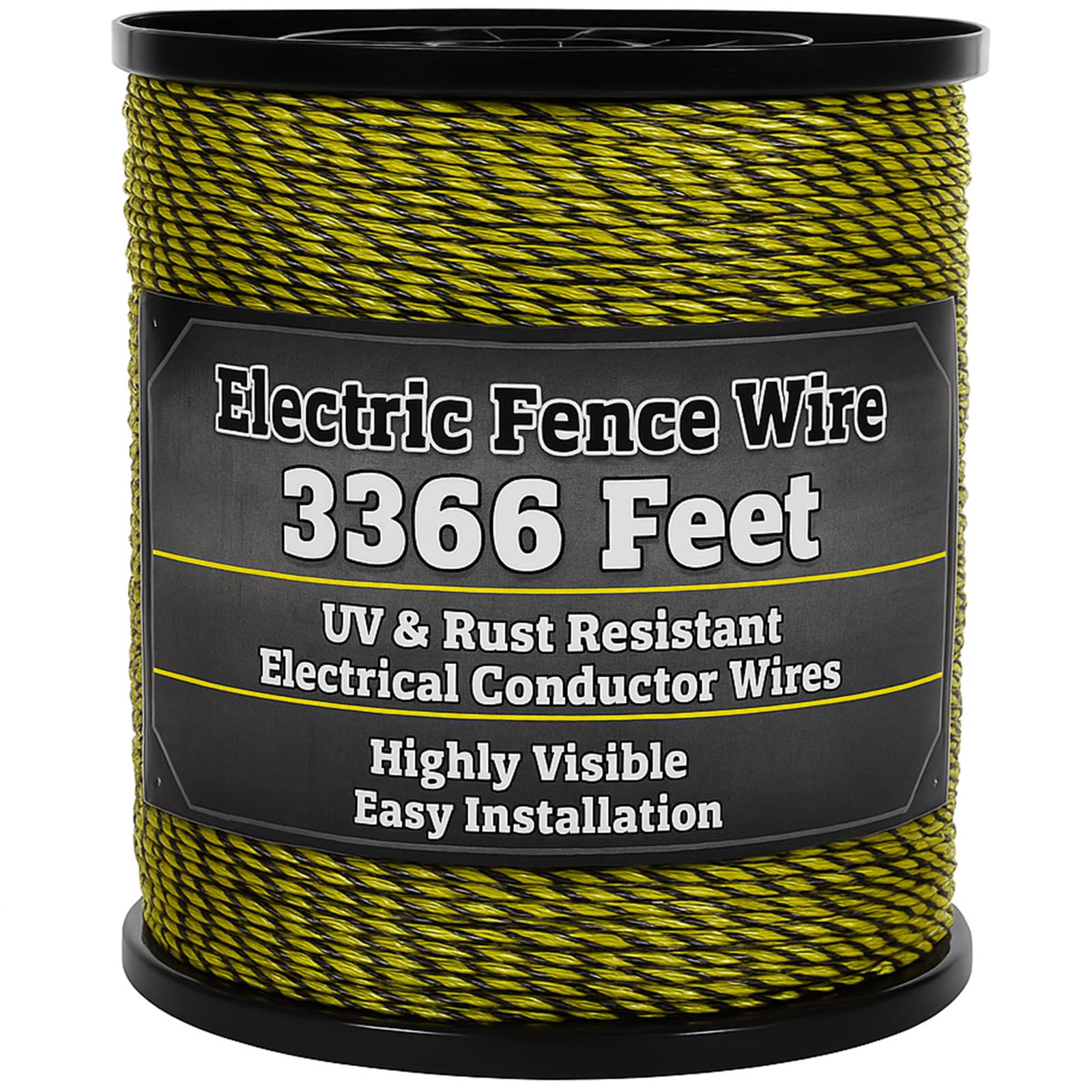 Houseables Electric Fence Wire, Hot Wire Fence, Electric Fencing, Livestock Fencing, Electrical Polywire Rope for Chicken, Agricultural, Goat, Garden,