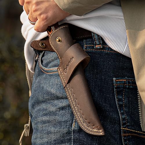 Vista 22 de Gentlestache Funda horizontal para cuchillo, EDC Compact Draw Holster en negro