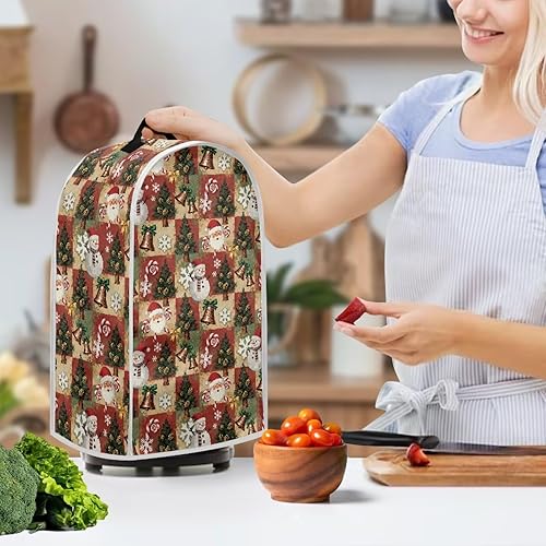 Miniatura 2 de Cubierta para licuadora con impresión navideña, cubierta antipolvo para cocina, procesador de alimentos, cubiertas antipolvo con asa, fácil de