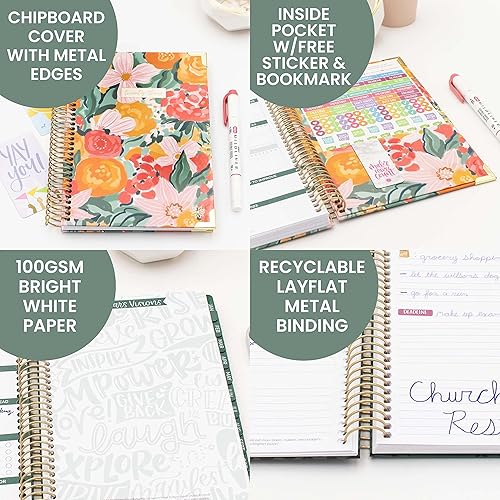 Miniatura 8 de HARDCOVER Bloom Daily Planners 2023 - Agenda diaria de año enero de 2023 a diciembre de 2023 - Organizador de pasiónobjetivos - Agenda inspiradora