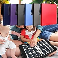 Vista 7 de 9 Pockets Trading Card Binder, 990 Pockets Card Binder with Sleeves Card Organizer, Card Collection Binder with Zipper Baseball Card Binder for