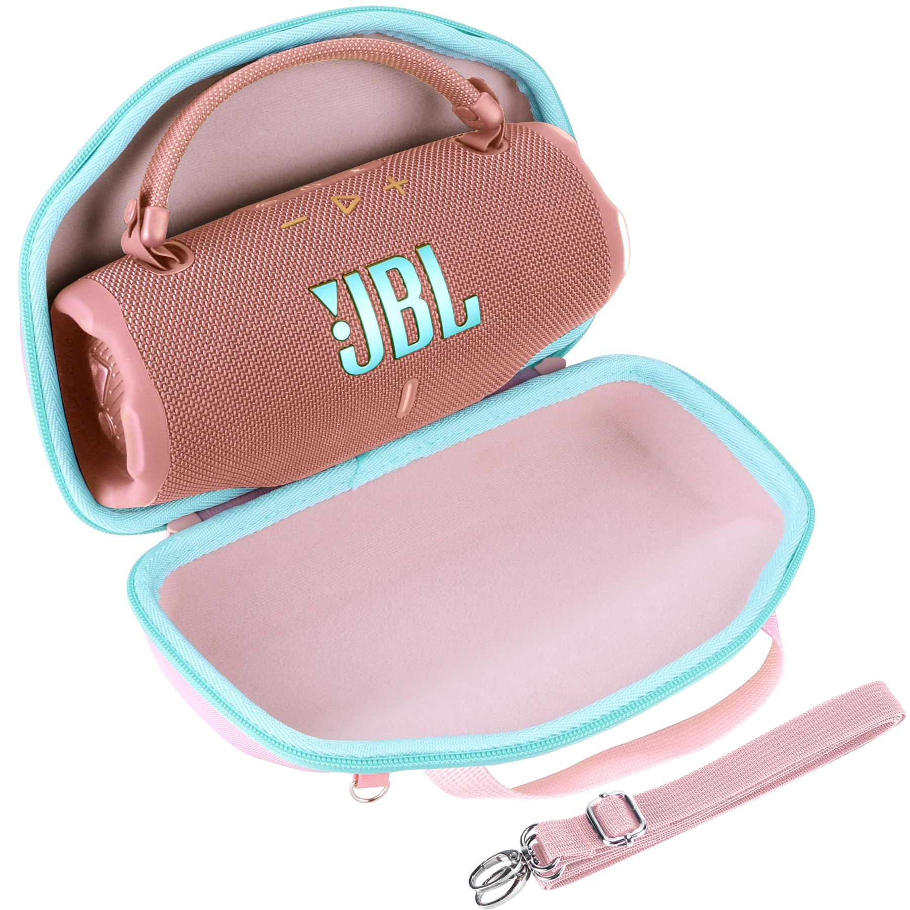 Lebakort Hard Case Compatible with JBL Charge 6 Waterproof Speaker (Pink Case)