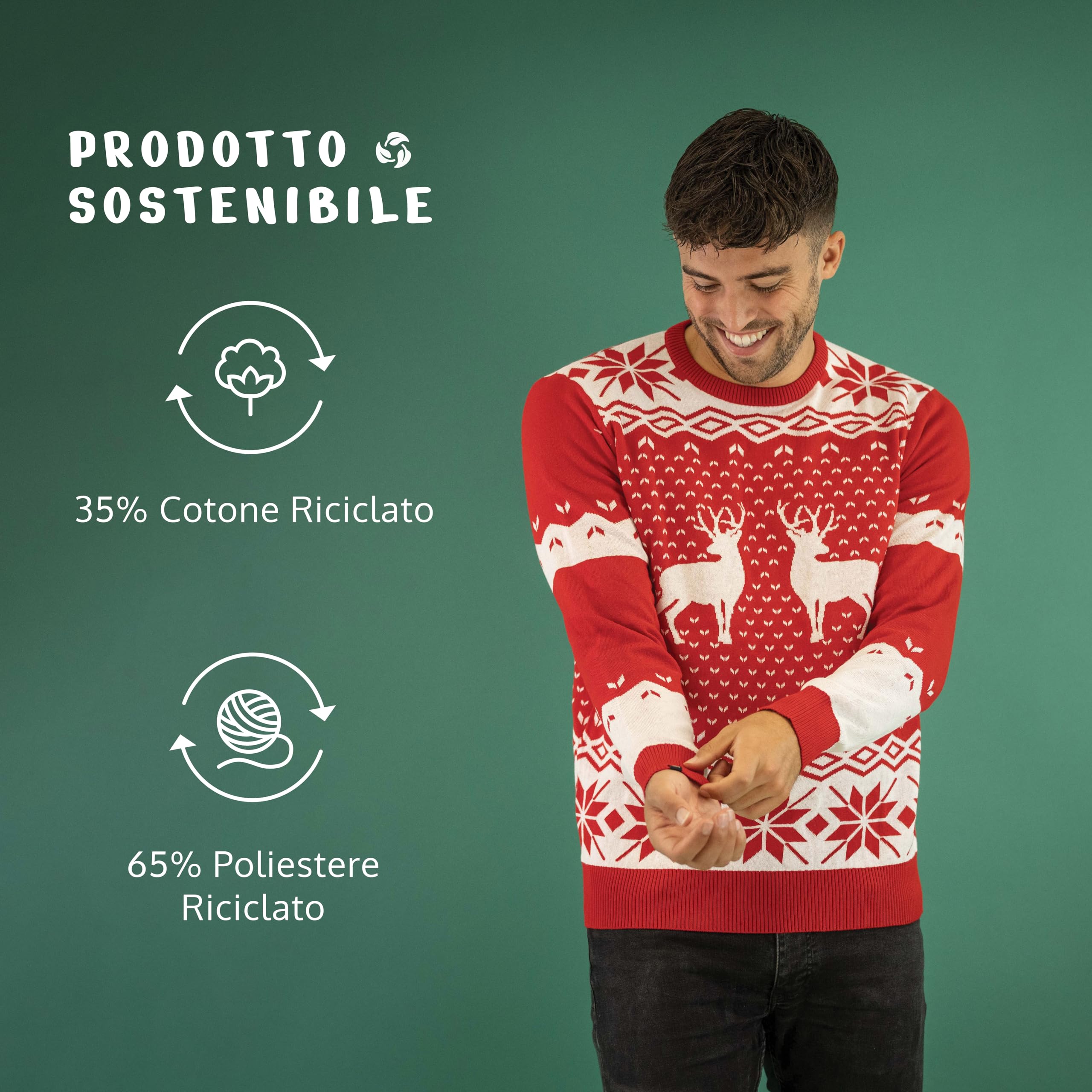 JAP Christmas, Maglione Natalizio Donna Uomo, Maglioni Natale, Maglioni Natalizi Famiglia, Classici