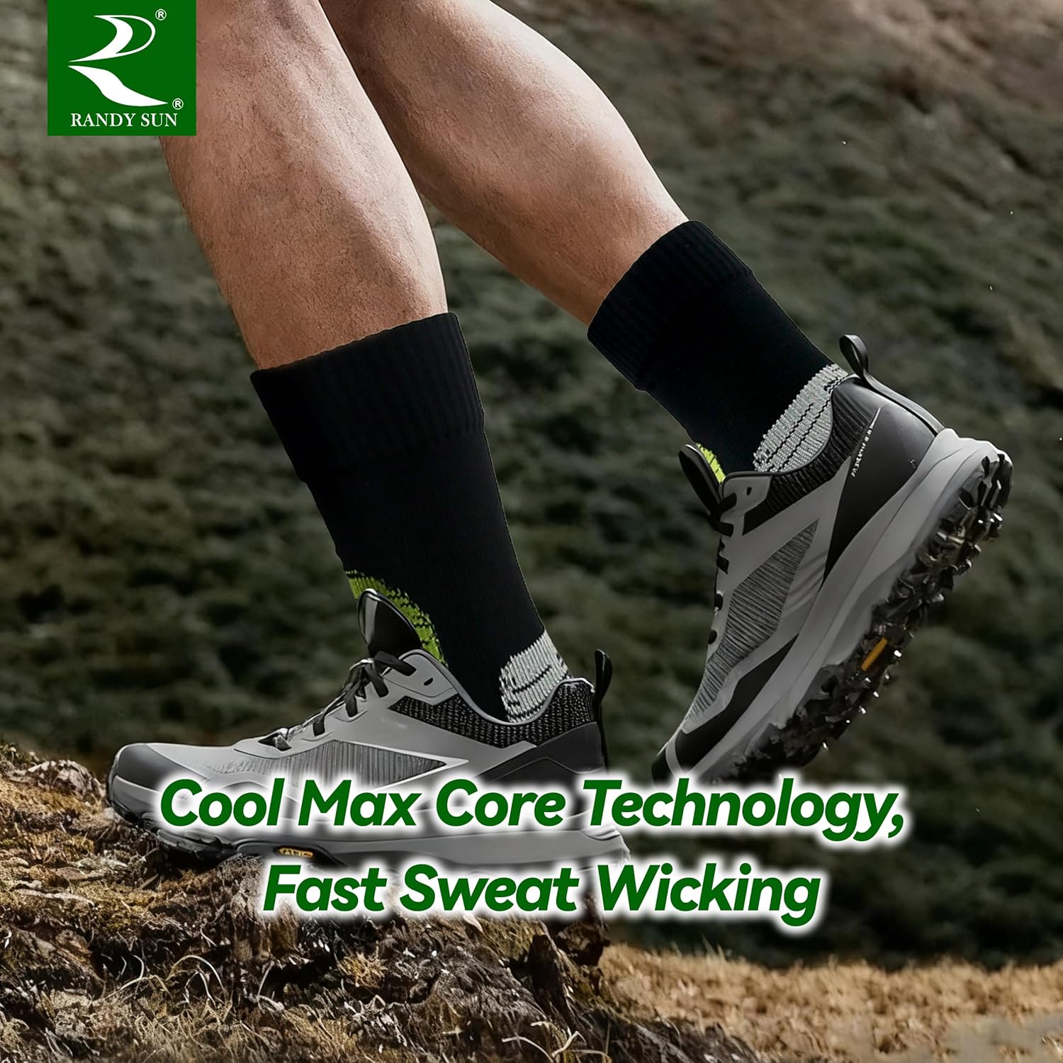 RANDY SUN Waterproof Breathable Socks, [SGS Certified] Unisex Novelty Skiing Trekking Hiking Wading Trail Socks - Image 3