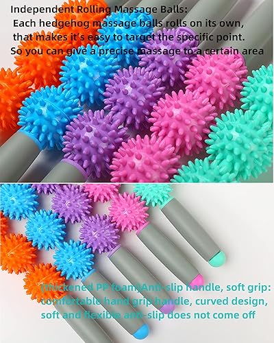 Miniatura 4 de Fascia - Rodillo de masaje para erizo, herramienta de masaje corporal de mano para celulitis y dolor muscular, terapia física y recuperación, reduce