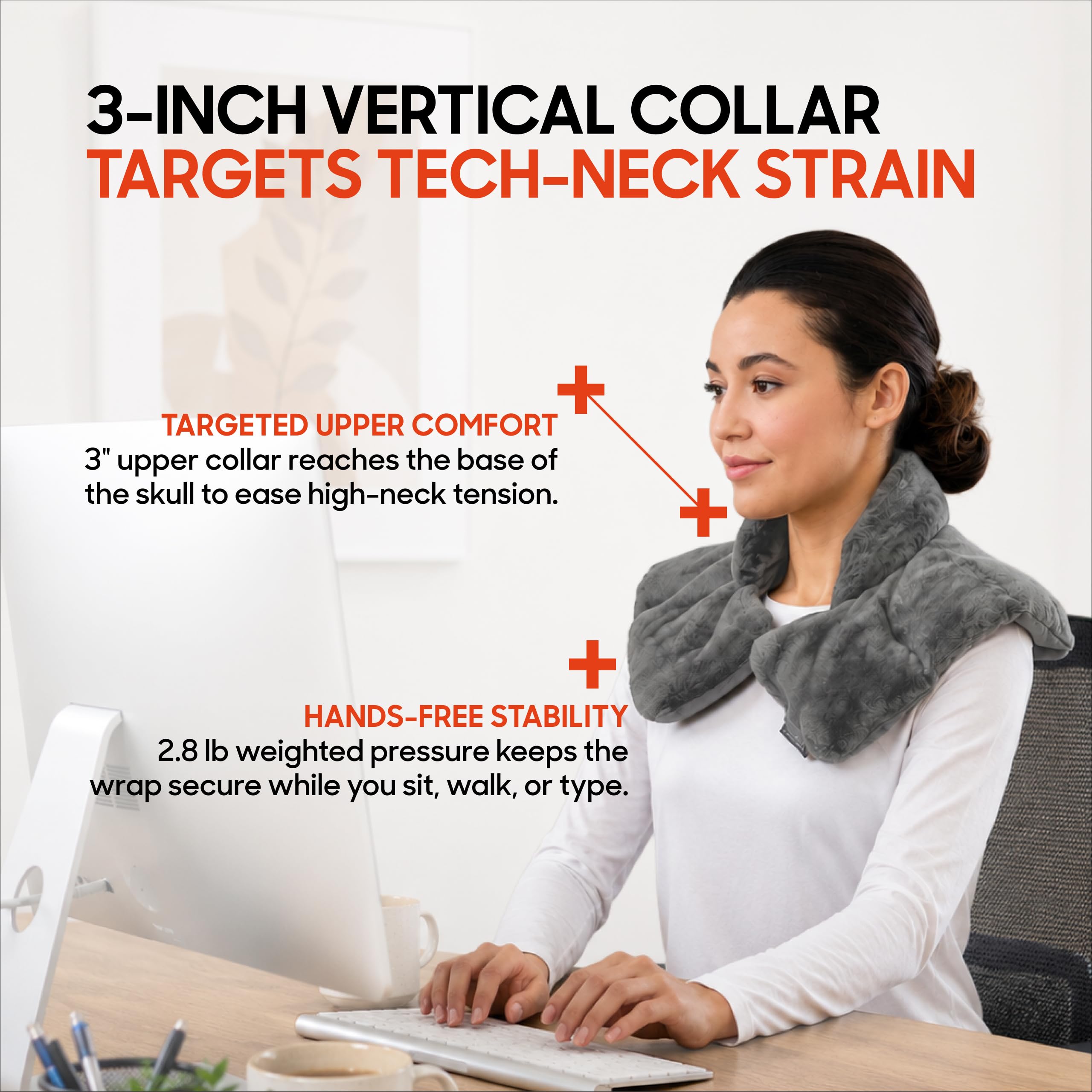 Heated Neck Wrap - Warm & Cooling Therapy -4